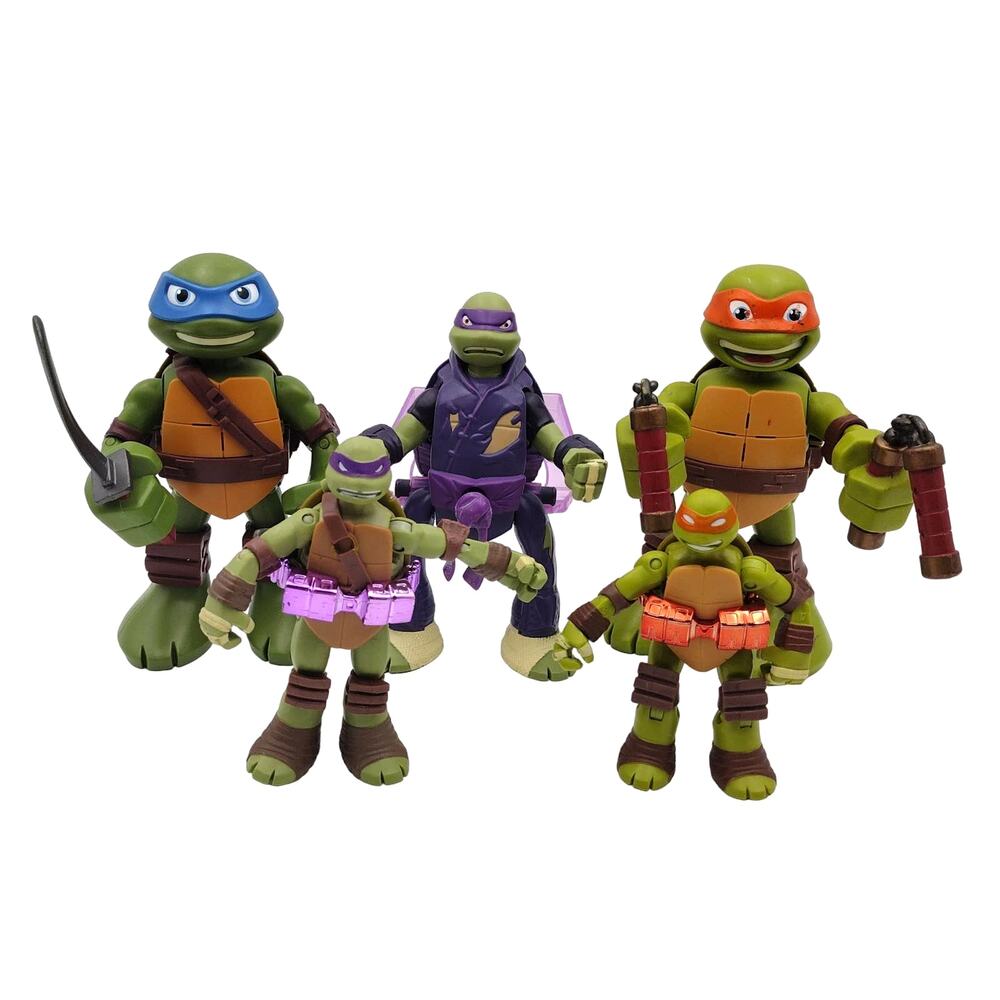 5 Action Figure Lot Teenage Mutant Ninja Turtles TMNT Leonardo Donatello Mikey